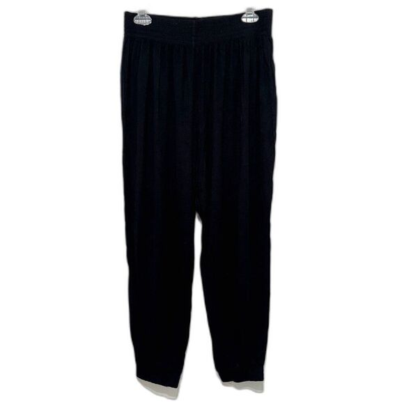 H&M Basic Jogger Pants Black Stretch Elastic Waist Lightweight Women size Medium - Picture 1 of 7